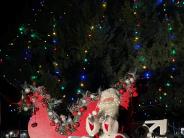 Family around Santa