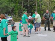 Family and Friends Gathered Around for the Town Clean Up