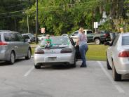 Family and Friends Gathered Around for the Town Clean Up