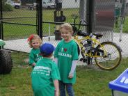 Family and Friends Gathered Around for the Town Clean Up