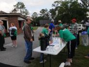 Family and Friends Gathered Around for the Town Clean Up