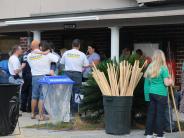 Family and Friends Gathered Around for the Town Clean Up