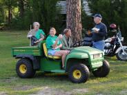 Family and Friends Gathered Around for the Town Clean Up