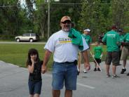 Family and Friends Gathered Around for the Town Clean Up