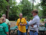 Family and Friends Gathered Around for the Town Clean Up