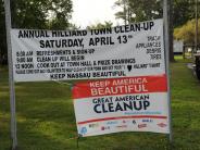 Family and Friends Gathered Around for the Town Clean Up