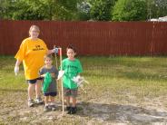 Family and Friends Gathered Around for the Town Clean Up