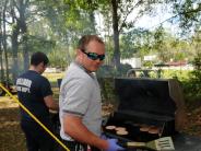 Family and Friends Gathered Around for the Town Clean Up