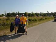 Family and Friends Gathered Around for the Town Clean Up