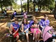 Family and Friends Gathered Around for the Town Clean Up