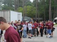 Family and Friends Gathered Around for the Town Clean Up