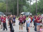 Family and Friends Gathered Around for the Town Clean Up