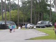Family and Friends Gathered Around for the Town Clean Up