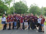 Family and Friends Gathered Around for the Town Clean Up