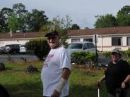 Family and Friends Gathered Around for the Town Clean Up