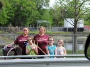 Family and Friends Gathered Around for the Town Clean Up