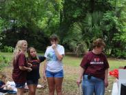 Family and Friends Gathered Around for the Town Clean Up