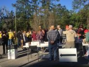 Friends and Family Gather Around for the Town Clean Up