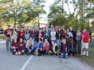 Friends and Family Gather Around for the Town Clean Up