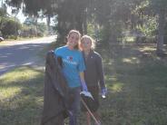 Friends and Family Gather Around for the Town Clean Up