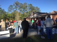 Friends and Family Gather Around for the Town Clean Up
