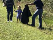 Friends and Family Gather Around for the Town Clean Up