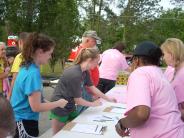 Friends and Family Gather Around for the Town Clean Up