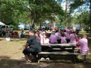 Friends and Family Gather Around for the Town Clean Up
