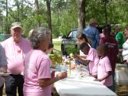 Friends and Family Gather Around for the Town Clean Up
