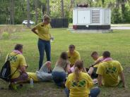 Friends and Family Gather Around for the Town Clean Up
