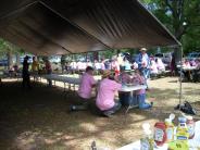 Friends and Family Gather Around for the Town Clean Up