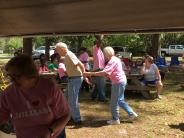 Friends and Family Gather Around for the Town Clean Up