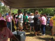 Friends and Family Gather Around for the Town Clean Up