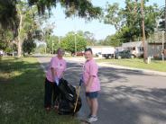 Friends and Family Gather Around for the Town Clean Up