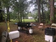 Friends and Family Gather Around for the Town Clean Up