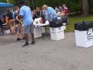 Friends and Family Gather Around for the Town Clean Up