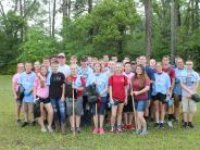 Friends and Family Gather Around for the Town Clean Up