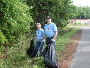 Friends and Family Gather Around for the Town Clean Up